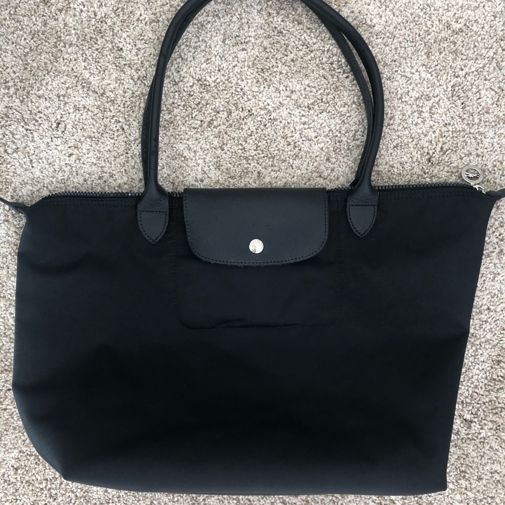 Longchamp Black Tote Bag Large Le Pliage Neo Nylon